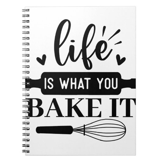 人生は何を焼くかである ノートブック (正面)