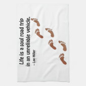 人生は信頼できない車での魂のロードトリップである キッチンタオル (縦)