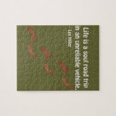 人生は信頼できない車での魂のロードトリップである ジグソーパズル (横)