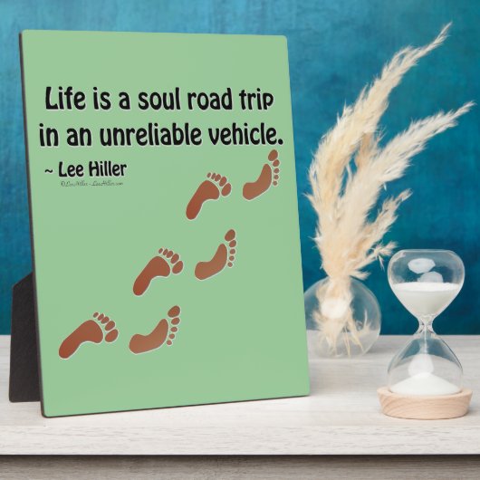 人生は信頼できない車での魂のロードトリップである フォトプラーク (側面)