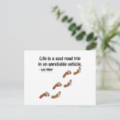 人生は信頼できない車での魂のロードトリップである ポストカード (スタンド正面)
