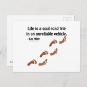 人生は信頼できない車での魂のロードトリップである ポストカード (正面/裏面)