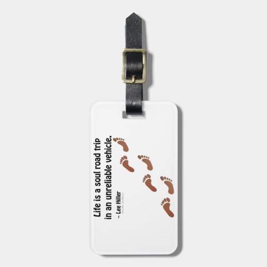 人生は信頼できない車での魂のロードトリップである ラゲッジタグ (正面縦)