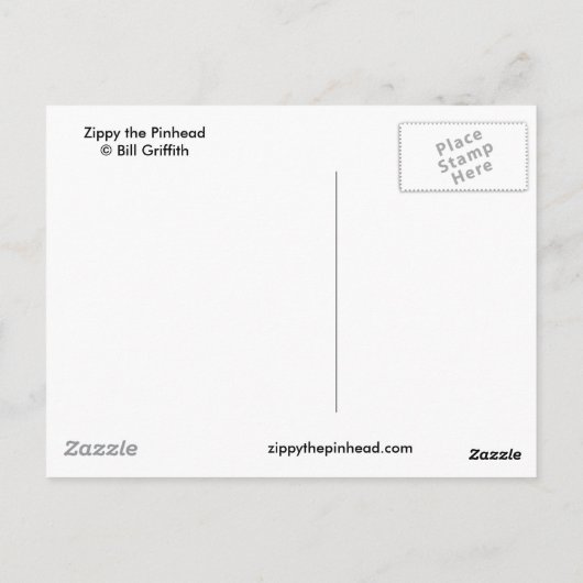 「人生は共和党ぼやけと肉の一つだ」 ポストカード (裏面)