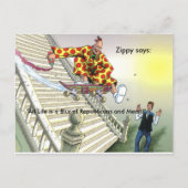 「人生は共和党ぼやけと肉の一つだ」 ポストカード (正面)