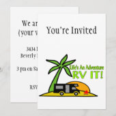 『人生は冒険だ、すごくRV It』 招待状 (正面/裏面)