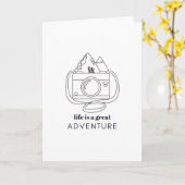 人生は冒険だ カード (黄色い花)