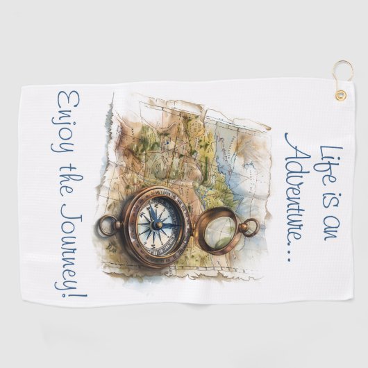 人生は冒険だ ゴルフタオル (横)