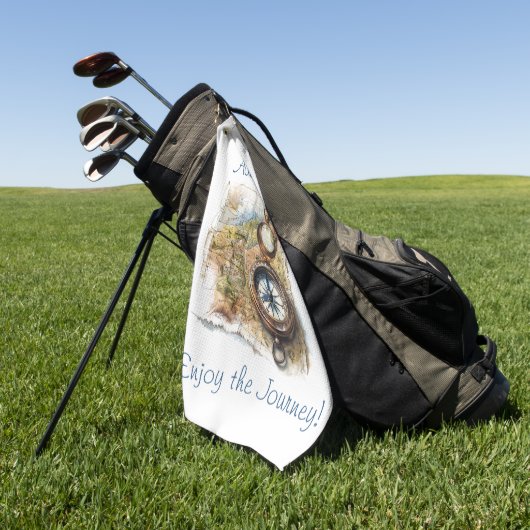 人生は冒険だ ゴルフタオル (グリーン)