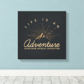 人生は冒険であり、夢を探索 キャンバスプリント (インサイチュ (ウッドフロア))