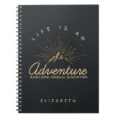 人生は冒険であり、夢を探索 ノートブック (正面)