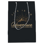 人生は冒険であり、夢を探索 ミディアムペーパーバッグ (正面)