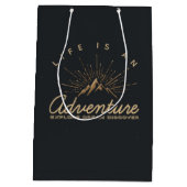 人生は冒険であり、夢を探索 ミディアムペーパーバッグ (裏面)
