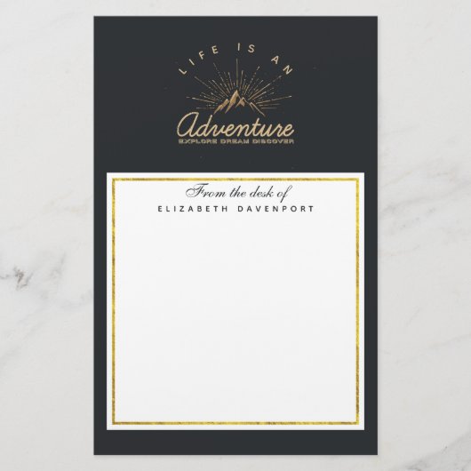 人生は冒険であり、夢を探索 便箋 (正面)