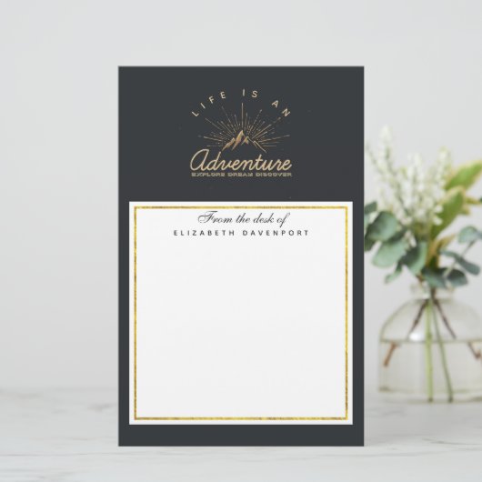 人生は冒険であり、夢を探索 便箋 (スタンド正面)