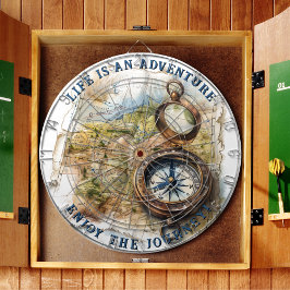 人生は冒険である（場合なし）パーソナライズされたヴィンテージ ダーツボード