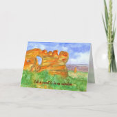 人生は冒険の岩の誕生日 カード (正面)