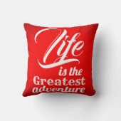 人生は冒険もっとも偉大だ クッション (裏面)