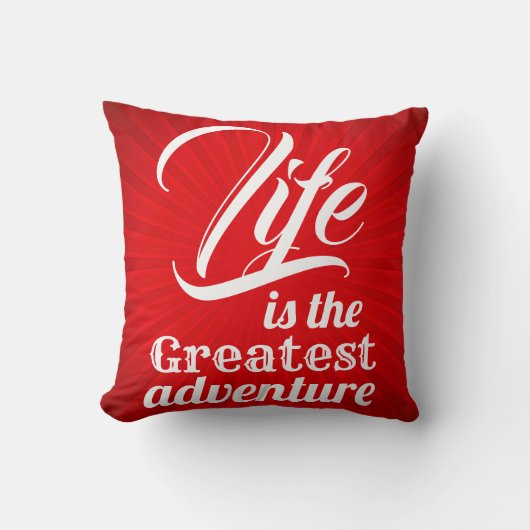人生は冒険もっとも偉大だ クッション (正面)