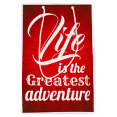 人生は冒険もっとも偉大だ ミディアムペーパーバッグ (正面)