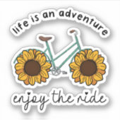 人生は冒険楽しむだ シール (正面)