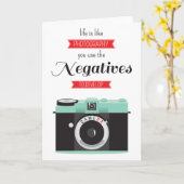 「人生は写真のようなものだ」ヴィンテージカメラ引用文 カード (黄色い花)