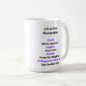 人生は写真のようなもの コーヒーマグカップ (正面右)