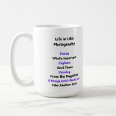 人生は写真のようなもの コーヒーマグカップ (左)