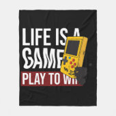 人生は勝ち遊の勝負 フリースブランケット (正面)