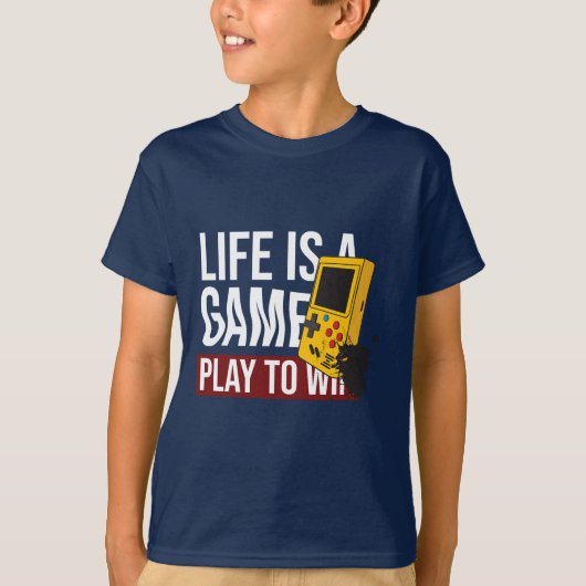人生は勝ち遊の勝負 Tシャツ (正面)