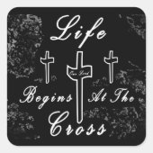 人生は十字架から始まる スクエアシール (正面)