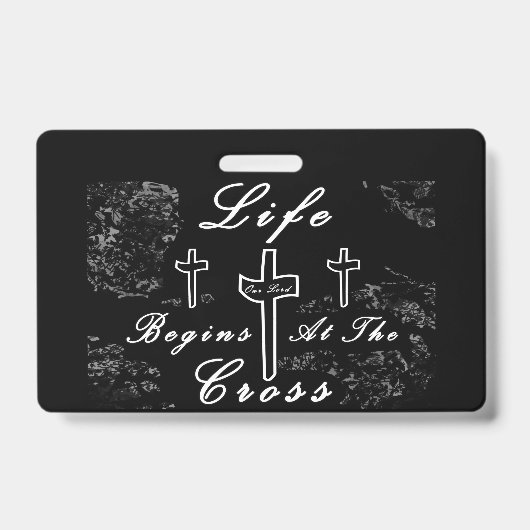 人生は十字架から始まる バッジ (正面)