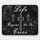 人生は十字架から始まる マウスパッド (正面)
