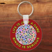 人生は単なるゲームビンゴは深刻である キーホルダー (正面)