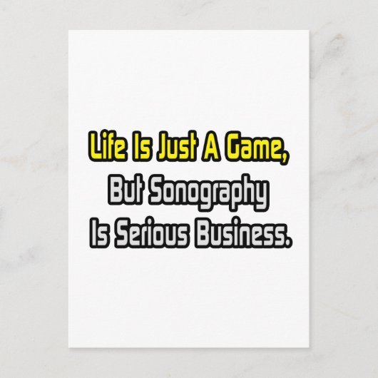 人生は単なるゲーム…ソノグラフィーは重い ポストカード (正面)