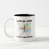 人生は単なる乳母車の提案(蚊のユーモア) ツートーンマグカップ (左)