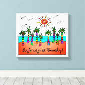 人生は単なる幸福だ キャンバスプリント (インサイチュ (ウッドフロア))