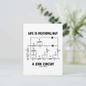 人生は単なる無気力なサーキット(物理学のユーモア)にすぎない ポストカード (スタンド正面)