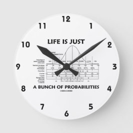 人生は単なる確率の統計である ラウンド壁時計