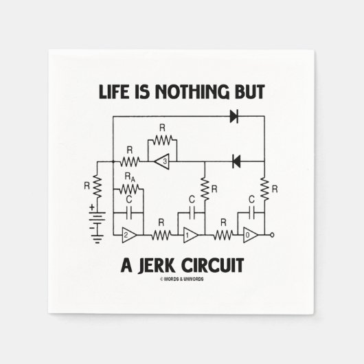 人生は単に単なる回路の物理学のユーモアにすぎない スタンダードカクテルナプキン (正面)