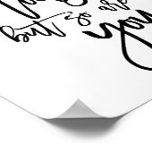 人生は厳しいから君は感動的引用文黒 ポスター (角)