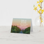 人生は厳しいけど、あなたも強い - 応援メッセージカード カード (黄色い花)