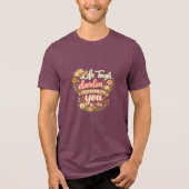 人生は厳しいね トライブレンドTシャツ (正面)