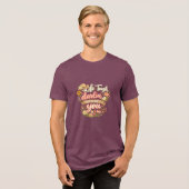 人生は厳しいね トライブレンドTシャツ (正面全面)