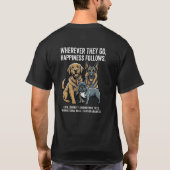 人生は厳しい でも犬を飼おう 面白い犬好きシャツ 可愛い Tシャツ (裏面)