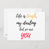 人生は厳しい、ダーリン ポストカード (正面/裏面)