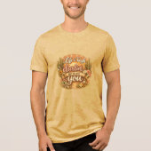 人生は厳しい トライブレンドTシャツ (正面)