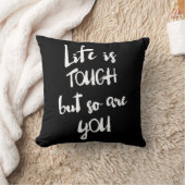 人生は厳しい |モダン書道枕 クッション (ブランケット)