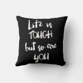 人生は厳しい |モダン書道枕 クッション (裏面)