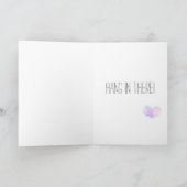 人生は厳しい – 紫の《写真》ぼけ味感動的引用文 カード (内部)